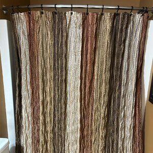 Shower Curtain w/ coordinating Liner & Shower Hooks